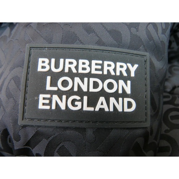 NWT BURBERRY SELLINDGE BLACK TB MONOGRAM LOGO HOODED DOWN PUFFER JACKET L $1790 - Picture 6 of 13
